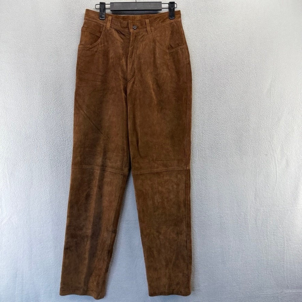 Lauren Ralph Lauren Pants Womens 8 Brown Suede Leather High Rise Western Cowgirl
